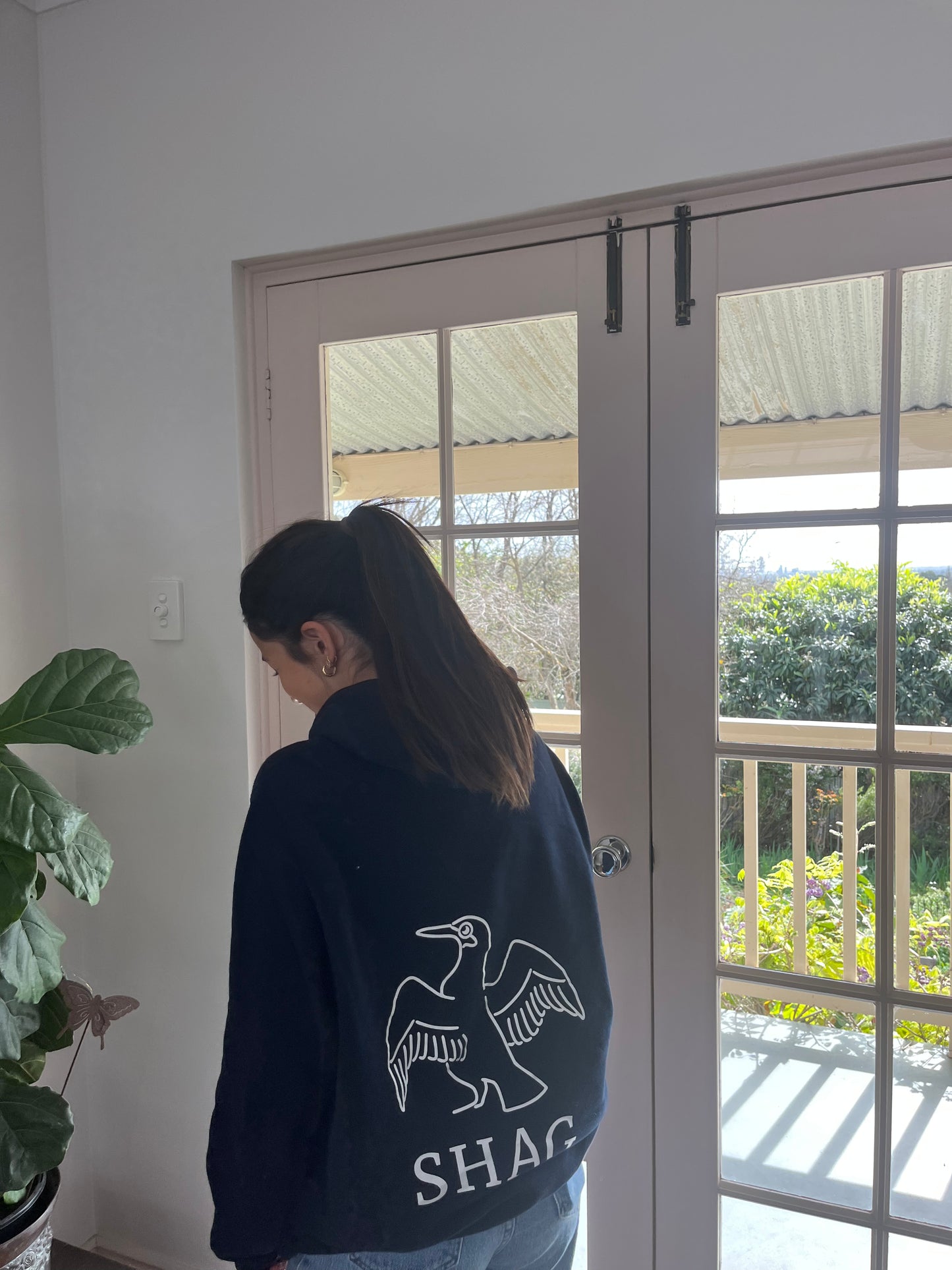 shag OG hoodie in navy blue
